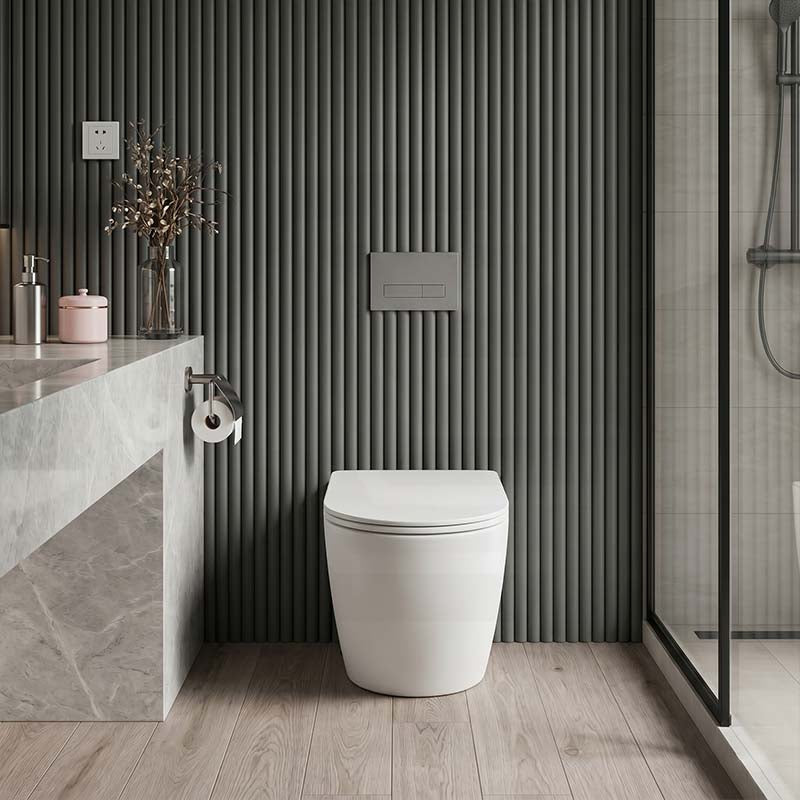 Fienza Koko Rimless Tornado Flush Wall-Faced Pan 570x360x445mm - Matt White