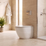 Fienza Koko Rimless Tornado Flush Wall-Faced Pan Toilet Only 570x360x445mm - Matt White/Matt Black
