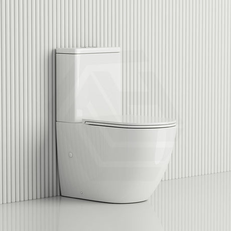 Fienza Koko 660x385x850mm Back to Wall Rimless Tornado Toilet Suite Cistern System/Seat Available - Gloss White