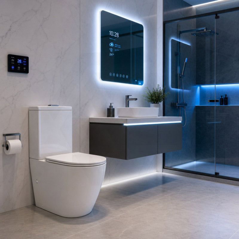 Fienza Koko 660x385x850mm Back to Wall Rimless Tornado Toilet Suite Cistern System/Seat Available - Gloss White