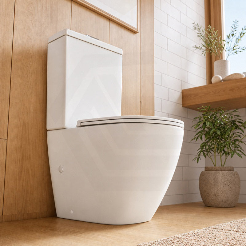 Fienza Koko 660x385x850mm Back to Wall Rimless Tornado Toilet Suite Cistern System/Seat Available - Gloss White