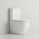 Fienza Koko 660x385x850mm Back to Wall Rimless Tornado Toilet Suite Cistern System/Seat Available - Gloss White