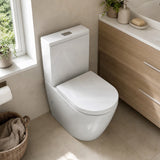 Fienza Koko 660x385x850mm Back to Wall Rimless Tornado Toilet Suite Cistern System/Seat Available - Gloss White