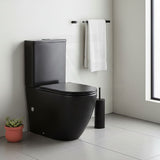 Fienza Koko Rimless Tornado Back to Wall Toilet Suite with Slim Seat 660x385x850mm - Matt Black