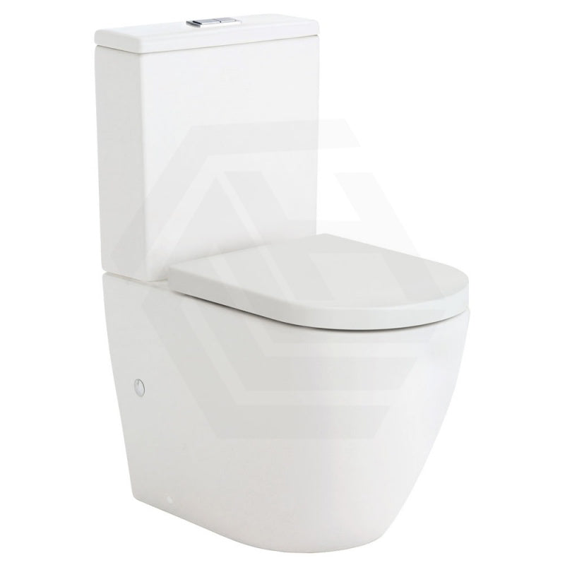 Fienza Koko 660x385x850mm Back to Wall Rimless Tornado Toilet Suite Cistern System/Seat Available - Gloss White
