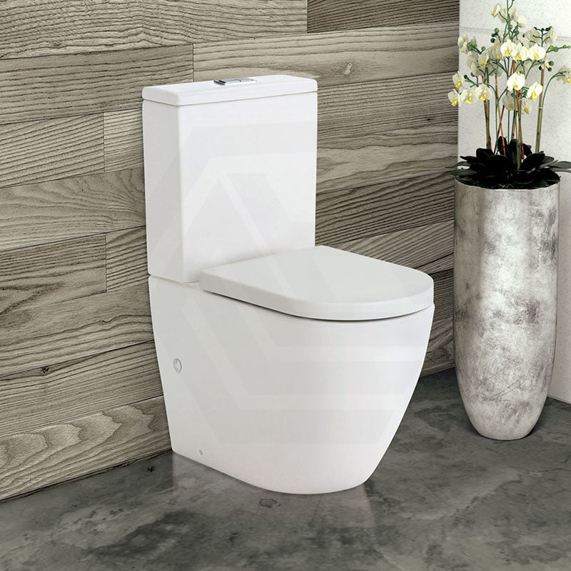 Fienza Koko Rimless Tornado Back to Wall Toilet Suite with UF Seat 660x385x850mm - Various Colours