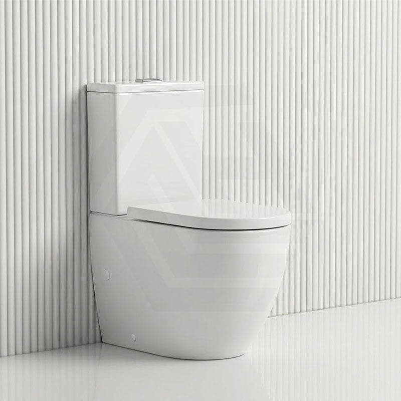 Fienza Koko Rimless Tornado Back to Wall Toilet Suite with UF Seat 660x385x850mm - Various Colours