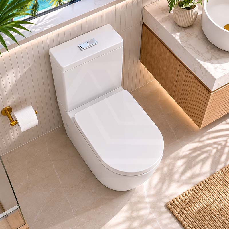 Fienza Koko Rimless Tornado Back to Wall Toilet Suite with UF Seat 660x385x850mm - Various Colours