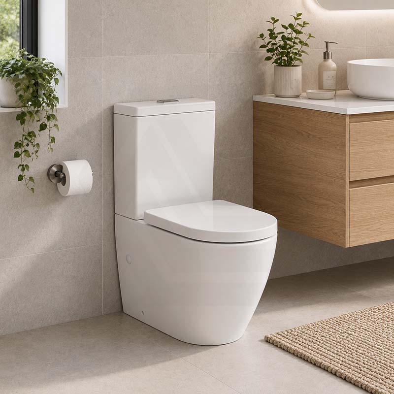 Fienza Koko Rimless Tornado Back to Wall Toilet Suite with UF Seat 660x385x850mm - Various Colours