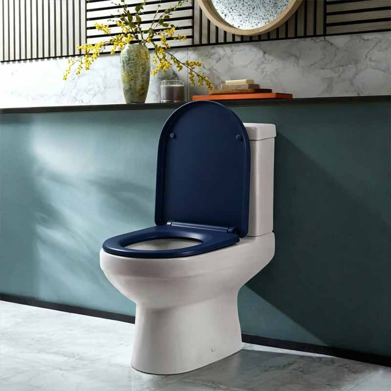 Fienza Stella UF Anti-Lateral Care Toilet Seat 445x365x28mm - Gloss Blue