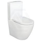 615x385x870mm Fienza Alix Rimless Tornado Back to Wall Toilet Suite Gloss White