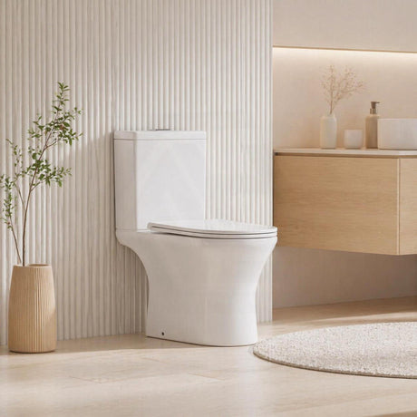 Fienza Chica Close-Coupled Toilet Suite with Slim Seat S-Trap Only 635x375x785mm - Gloss White
