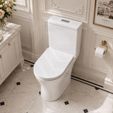 Fienza Chica Close-Coupled Toilet Suite with Slim Seat S-Trap Only 635x375x785mm - Gloss White