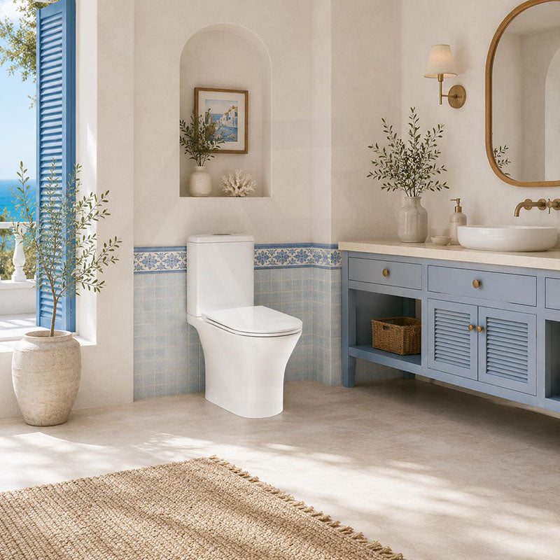 Fienza Chica Close-Coupled Toilet Suite with Slim Seat S-Trap Only 635x375x785mm - Gloss White