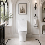 Fienza Chica Close-Coupled Toilet Suite with Slim Seat S-Trap Only 635x375x785mm - Gloss White