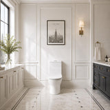Fienza Chica Close-Coupled Toilet Suite with Slim Seat S-Trap Only 635x375x785mm - Gloss White
