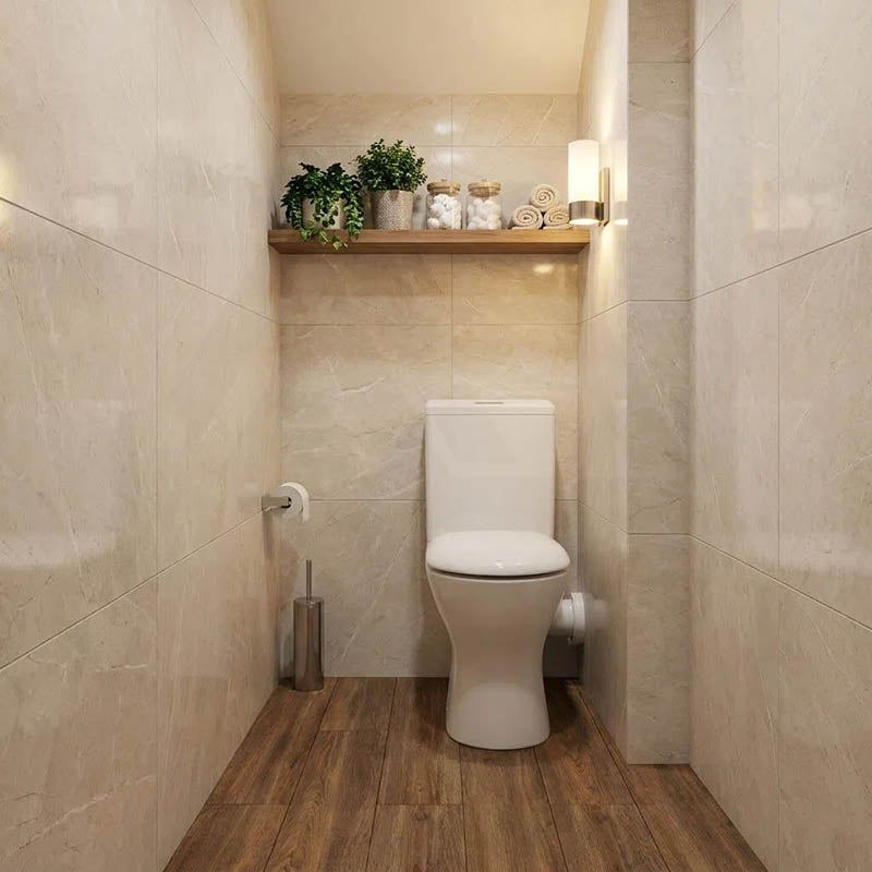 Fienza CHICA Close Coupled Toilet Suite Skew Trap Only 635x375x785mm - Gloss White