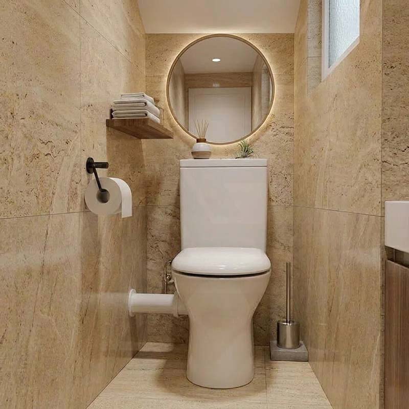 Fienza CHICA Close Coupled Toilet Suite Skew Trap Only 635x375x785mm - Gloss White
