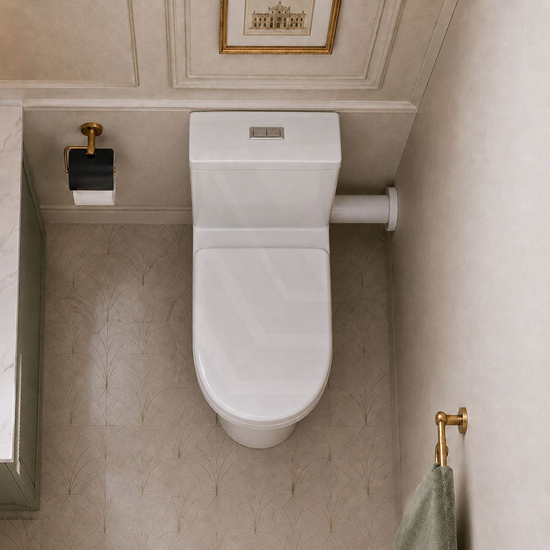 Fienza CHICA Close Coupled Toilet Suite Skew Trap Only 635x375x785mm - Gloss White
