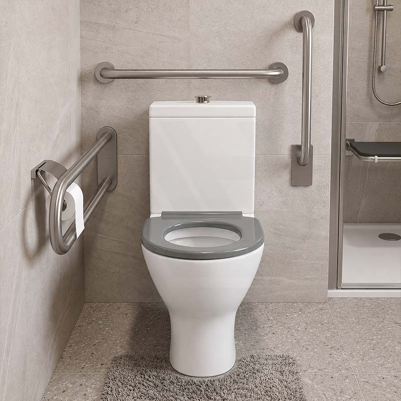 Fienza Delta Care Back to Wall Toilet Suite 800x365x875mm - Gloss White