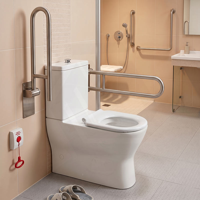 Fienza Delta Care Back to Wall Toilet Suite 800x365x875mm - Gloss White