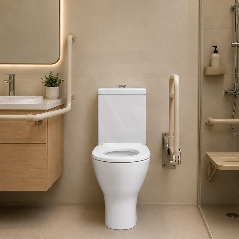Fienza Delta Care Back to Wall Toilet Suite 800x365x875mm - Gloss White