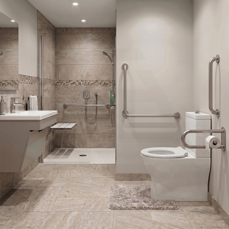 Fienza Delta Care Back to Wall Toilet Suite 800x365x875mm - Gloss White