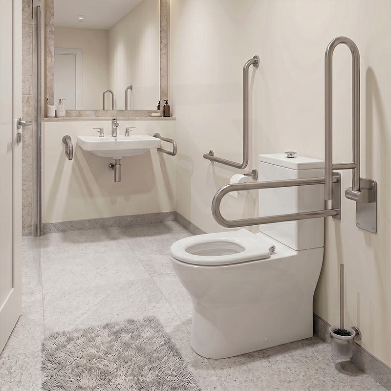 Fienza Delta Care Back to Wall Toilet Suite 800x365x875mm - Gloss White