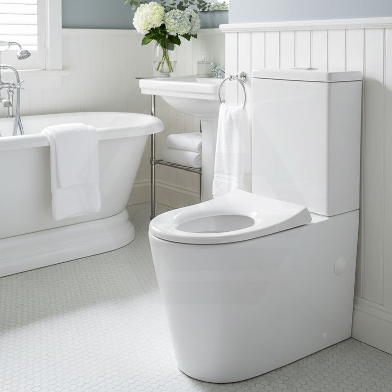 Fienza Isabella Junior Rimless Tornado Flush Back to Wall Toilet Suite  Anti-Vandal Kit Available 600x335x755mm - Variant Colour Seat