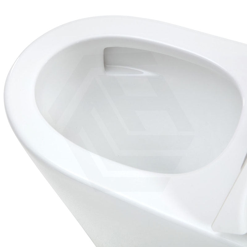 Fienza 600x335x755mm Isabella Junior Rimless Tornado Flush Back to Wall Toilet Suite with Anti-Vandal Kit & White/Black Seat Available