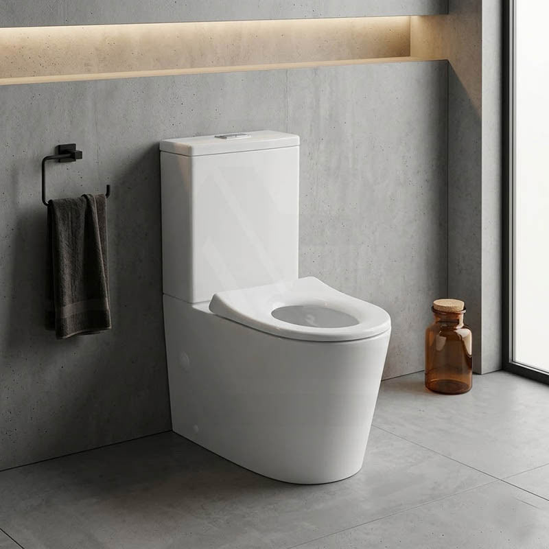 Fienza Isabella Junior Rimless Tornado Flush Back to Wall Toilet Suite  Anti-Vandal Kit Available 600x335x755mm - Variant Colour Seat