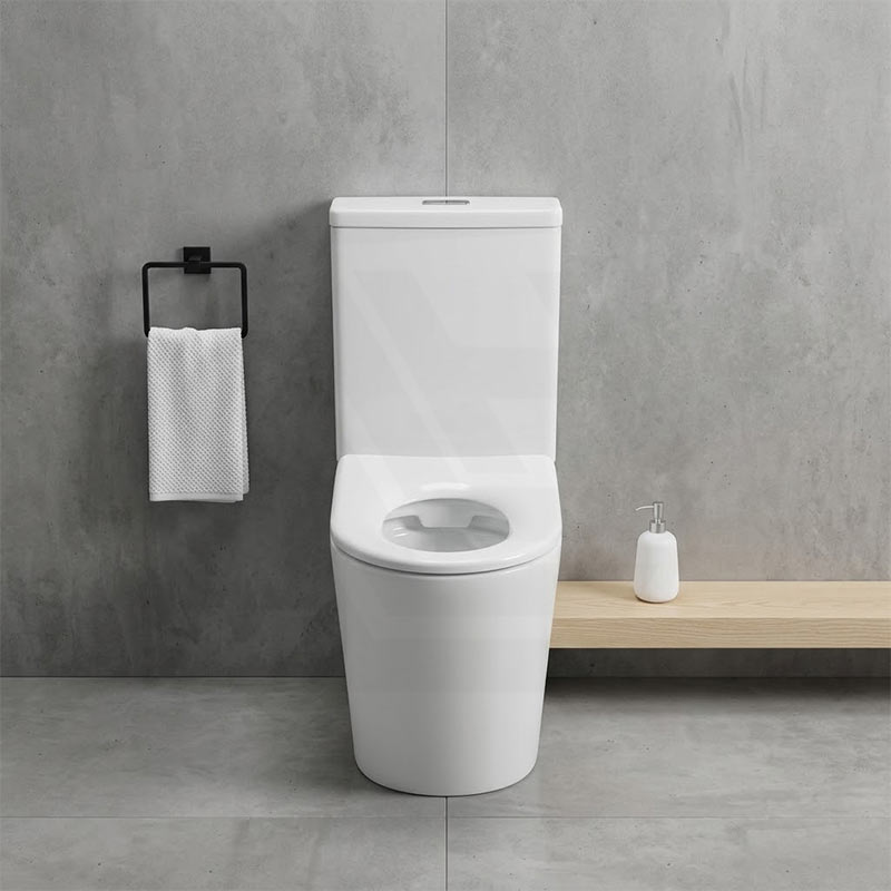 Fienza Isabella Junior Rimless Tornado Flush Back to Wall Toilet Suite  Anti-Vandal Kit Available 600x335x755mm - Variant Colour Seat