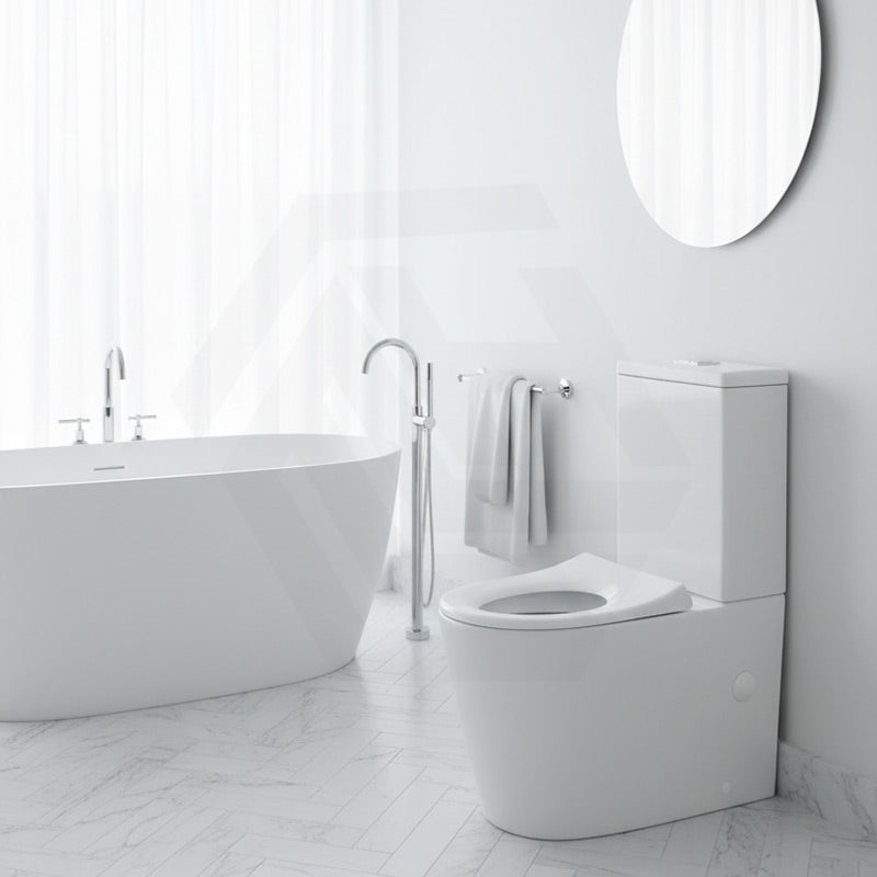 Fienza Isabella Junior Rimless Tornado Flush Back to Wall Toilet Suite  Anti-Vandal Kit Available 600x335x755mm - Variant Colour Seat