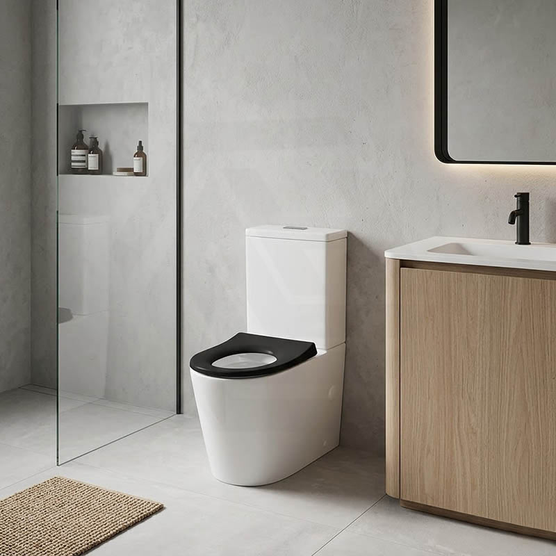 Fienza Isabella Junior Rimless Tornado Flush Back to Wall Toilet Suite  Anti-Vandal Kit Available 600x335x755mm - Variant Colour Seat