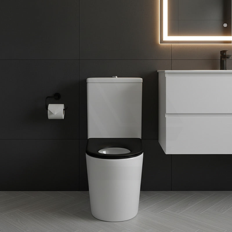 Fienza Isabella Junior Rimless Tornado Flush Back to Wall Toilet Suite  Anti-Vandal Kit Available 600x335x755mm - Variant Colour Seat