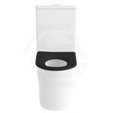 Fienza 600x335x755mm Isabella Junior Rimless Tornado Flush Back to Wall Toilet Suite with Gloss White/Black Seat