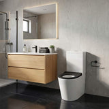 Fienza Isabella Junior Rimless Tornado Flush Back to Wall Toilet Suite  Anti-Vandal Kit Available 600x335x755mm - Variant Colour Seat