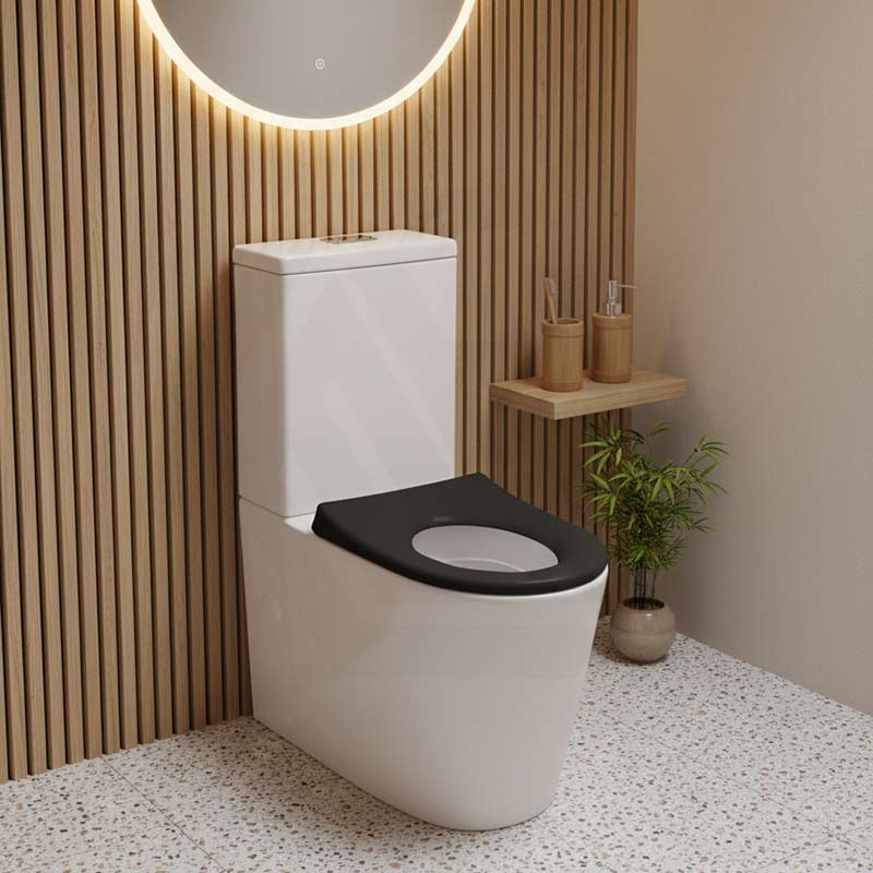 Fienza Isabella Junior Rimless Tornado Flush Back to Wall Toilet Suite  Anti-Vandal Kit Available 600x335x755mm - Variant Colour Seat