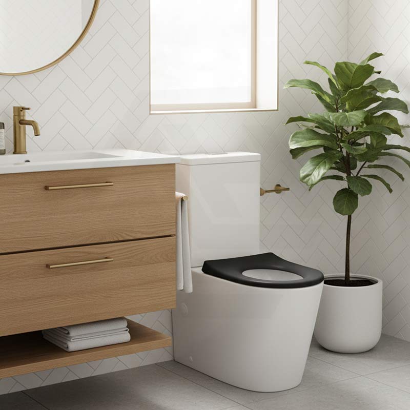 Fienza Isabella Junior Rimless Tornado Flush Back to Wall Toilet Suite  Anti-Vandal Kit Available 600x335x755mm - Variant Colour Seat