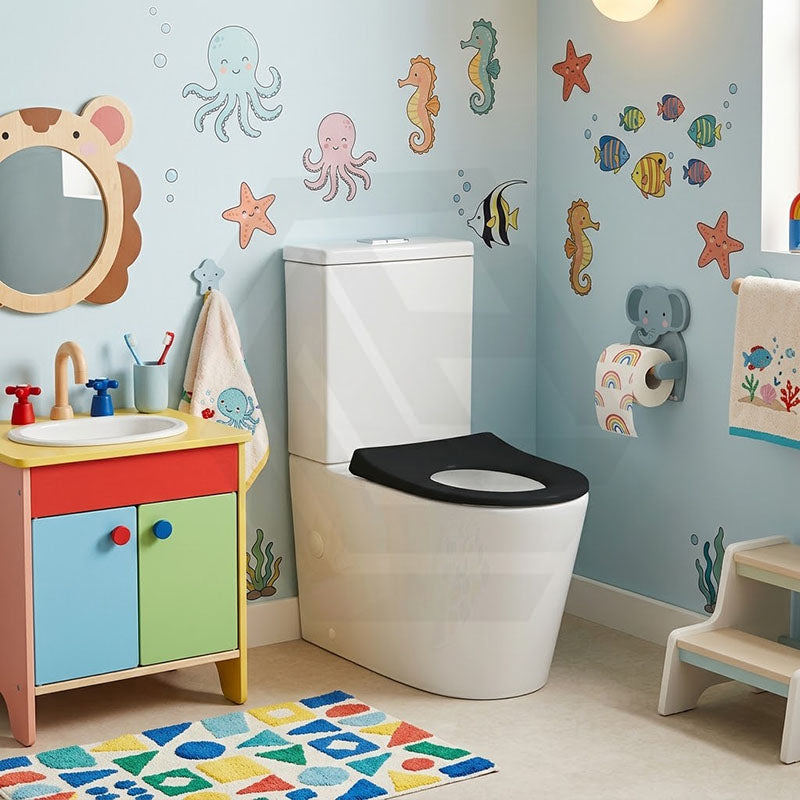 Fienza Isabella Junior Rimless Tornado Flush Back to Wall Toilet Suite  Anti-Vandal Kit Available 600x335x755mm - Variant Colour Seat