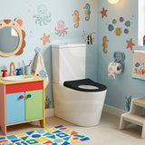 Fienza Isabella Junior Rimless Tornado Flush Back to Wall Toilet Suite  Anti-Vandal Kit Available 600x335x755mm - Variant Colour Seat