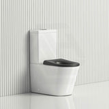 Fienza 600x335x755mm Isabella Junior Rimless Tornado Flush Back to Wall Toilet Suite with White/Black Seat & Anti-Vandal Kit Available