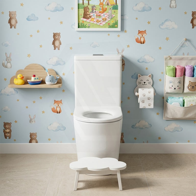 Fienza Isabella Junior Rimless Tornado Flush Back to Wall Toilet Suite  Anti-Vandal Kit Available 600x335x755mm - Variant Colour Seat