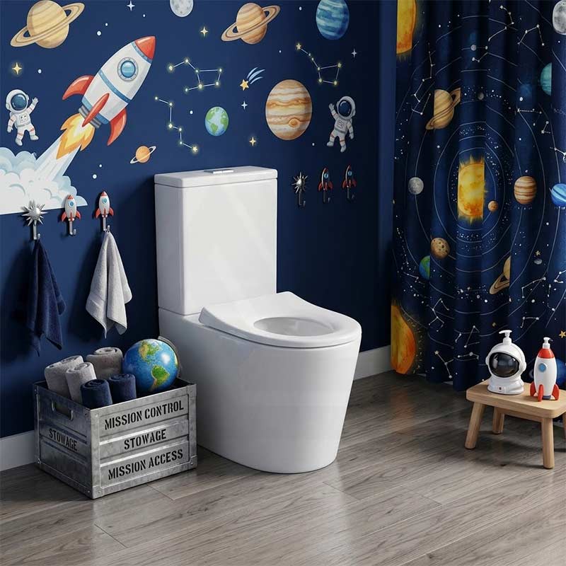 Fienza Isabella Junior Rimless Tornado Flush Back to Wall Toilet Suite  Anti-Vandal Kit Available 600x335x755mm - Variant Colour Seat