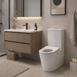 Fienza Isabella Junior Rimless Tornado Flush Back to Wall Toilet Suite  Anti-Vandal Kit Available 600x335x755mm - Variant Colour Seat