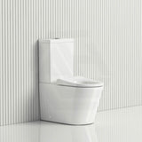 Fienza 600x335x755mm Isabella Junior Rimless Tornado Flush Back to Wall Toilet Suite with White/Black Seat & Anti-Vandal Kit Available