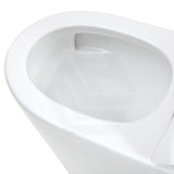 Fienza 600x335x755mm Isabella Junior Rimless Tornado Flush Back to Wall Toilet Suite with Gloss White/Black Seat