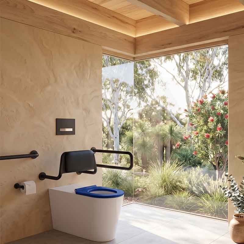 Fienza Isabella Special Care Wall Faced Toilet Pan Rimless Flush Seat 800x365x435mm - Gloss White