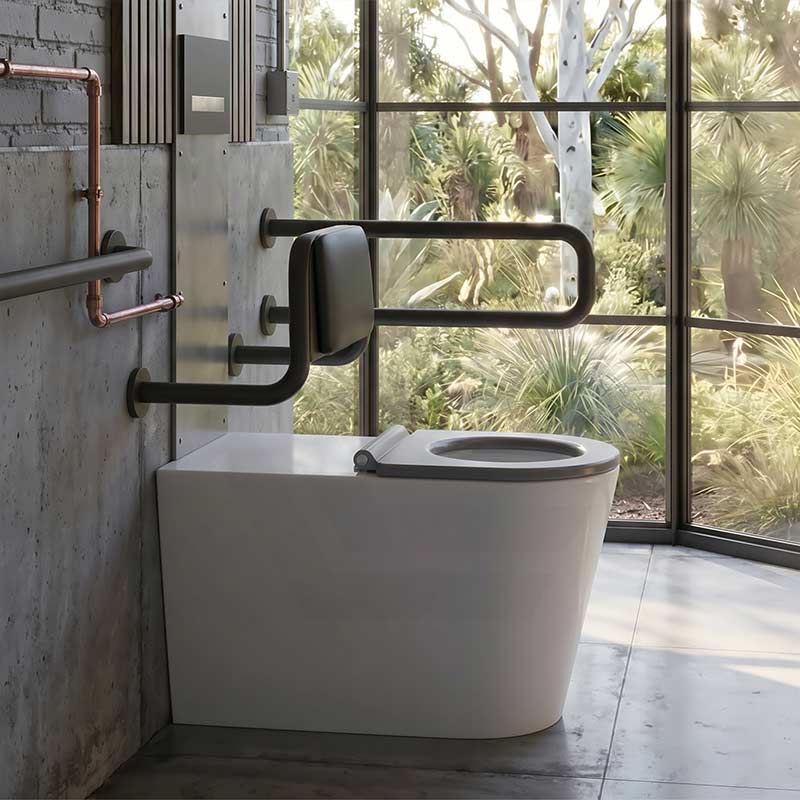 Fienza Isabella Special Care Wall Faced Toilet Pan Rimless Flush Seat 800x365x435mm - Gloss White