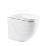 Fienza Alix Extra Height Rimless Wall-Faced Toilet Pan with Slim Seat Option 571x368x465/472mm - Gloss White